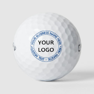 Branded Logo Stamps Golf Balls Example Custom Text