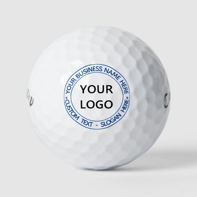 Branded Logo Stamps Golf Balls Example Custom Text (Front)