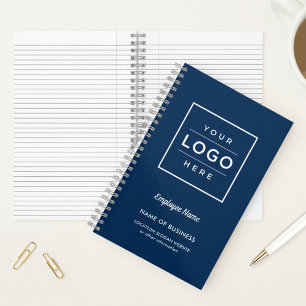 Branded Navy Blue Business Logo Notebook