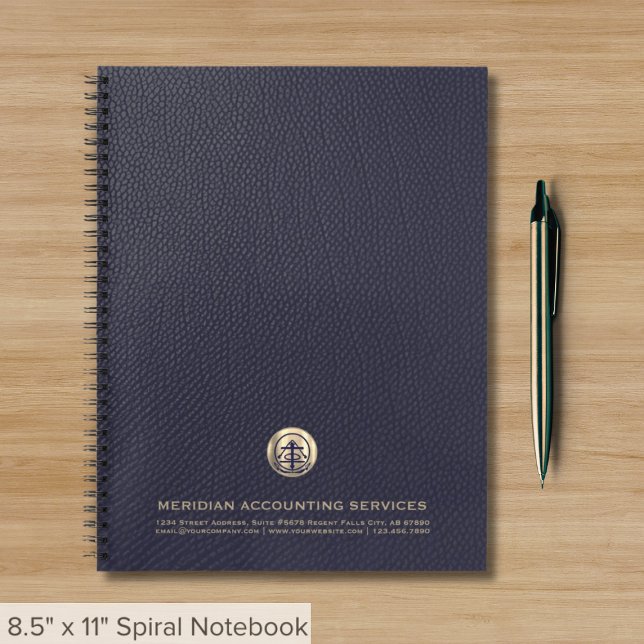 Branded Notebook with Gold Seal Logo (Creator Uploaded)
