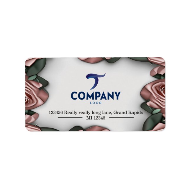 Branded Personalised Corporate Company Address Label (Front)