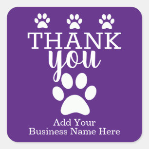 Branded Pet Business Custom Thank You Stickers