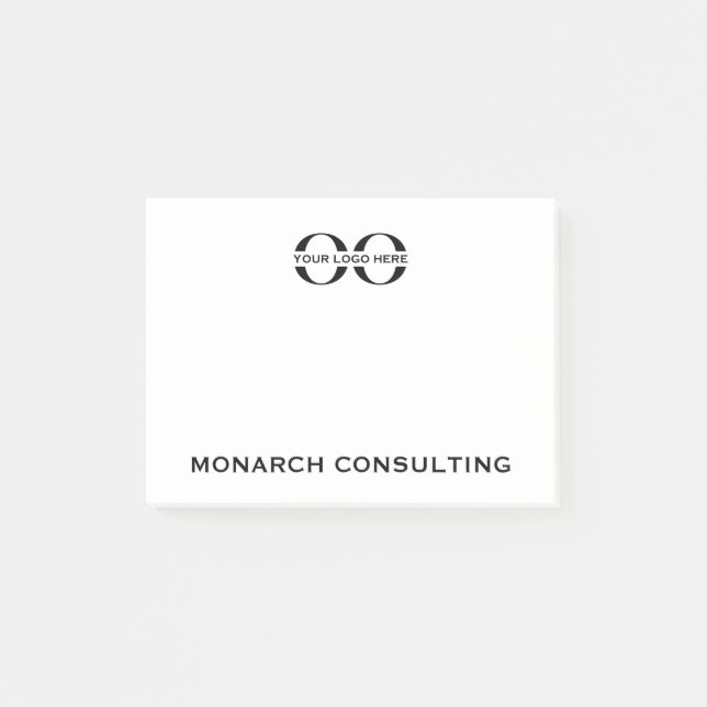 Branded Post It Note with Customisable Logo (Front)