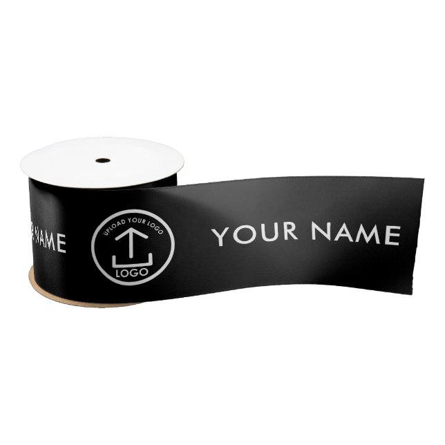 Branded Product Packaging Personalised Logo Text Satin Ribbon (Spool)