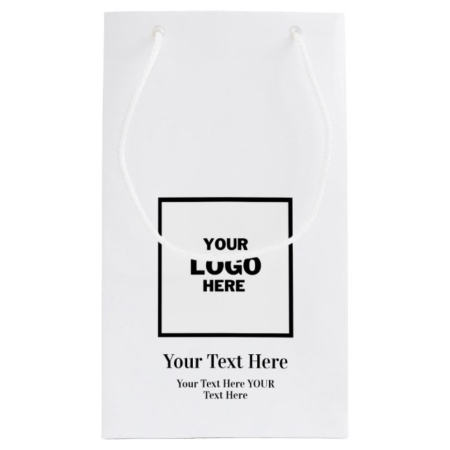 Branded professional company business logo  small gift bag (Back)