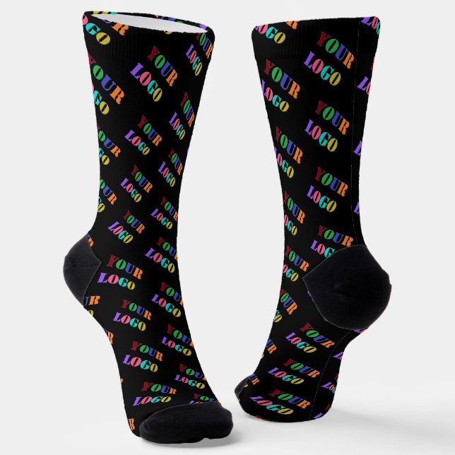 Branded Promorional Business Logo Socks Tenmplate (Angled)