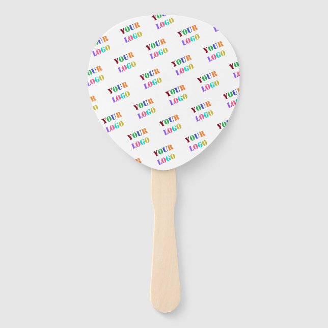 Branded Promotional Business Hand Fans Example (Front)