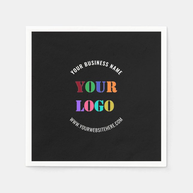 Branded Promotional Napkins Example Your Colours (Front)