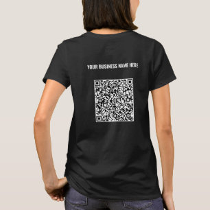 Branded QR Code and Text Business T-Shirt Example