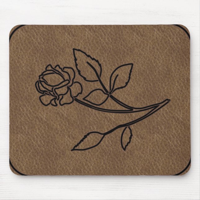 BRANDED ROSE LEATHER MousePad (Front)