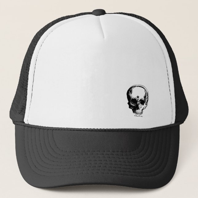 Branded Skull Trucker Hat (Front)