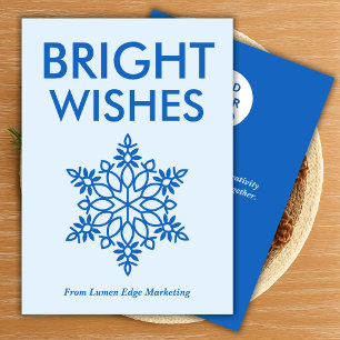 Branded Snowflake Holiday Card with Logo