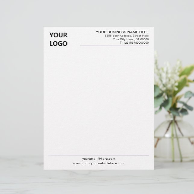 Branded Stationery Business Letterhead Example (Standing Front)