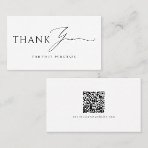 Branded Thank You QR Code website Business Card