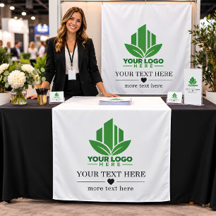 Branded Vendor Booth Table Runner Logo Text Tapestry
