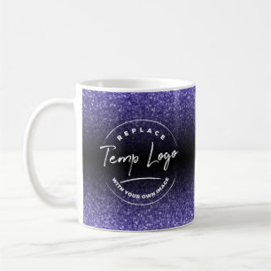 Branded w/ Your Corporate Logo Purple Black Ombre Coffee Mug