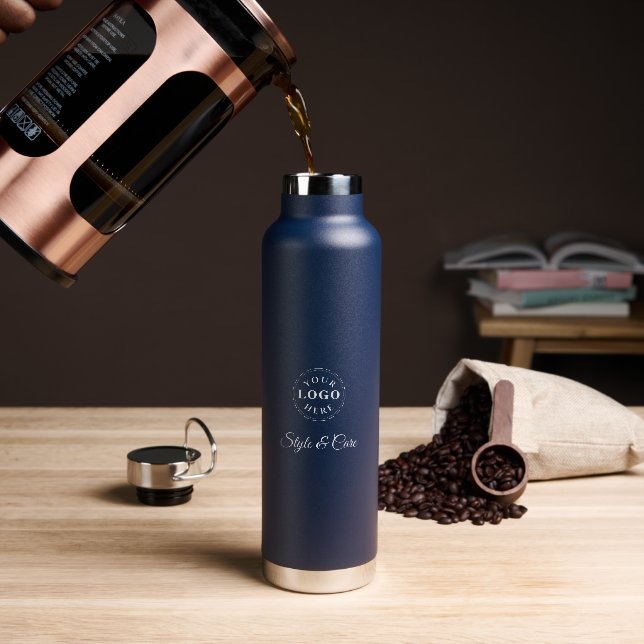 Branded Water Bottle Custom Logo Name Print (Coffee)