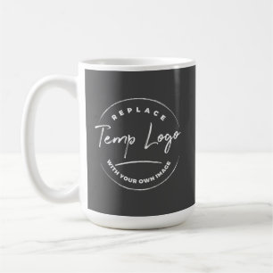 Branded with Your Corporate Logo, Dark Grey Coffee Mug