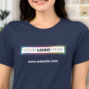 Branded Women’s Business T-shirt - Logo & Website Tri-Blend Shirt