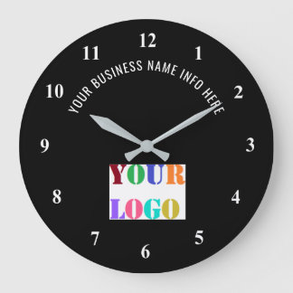 Branded Your Company Logo and Text Clock Example