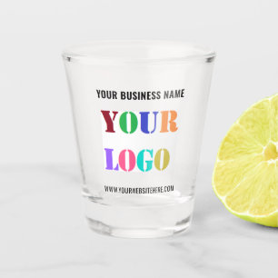 Branded Your Company Logo Text Shot Glass Example