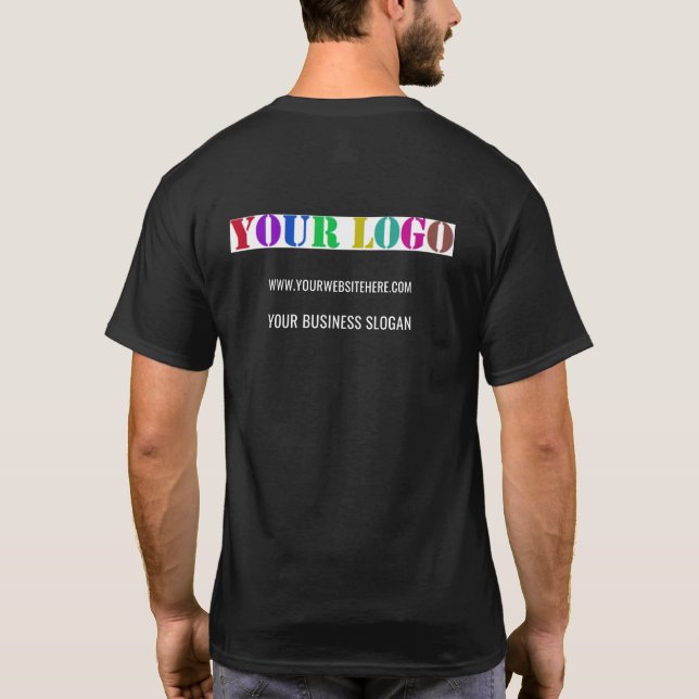 Branded Your Logo T-Shirt Example Add Text Info (Back)