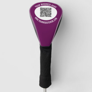 Branded Your QR Code and Text Golf Head Cover