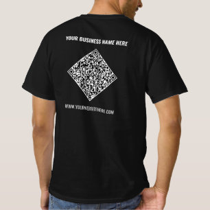 Branded Your QR Code and Text Promotional T-Shirt