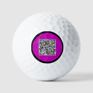 Branded Your QR Code Scan Golf Balls Stamp Example