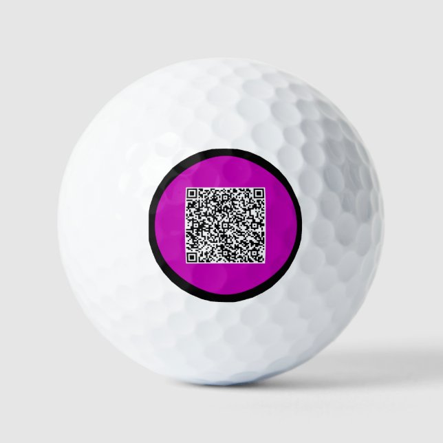Branded Your QR Code Scan Golf Balls Stamp Example (Front)
