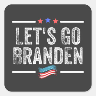 branden conservative, flag funny anti biden t-shir square sticker