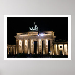 brandenburg berlin night poster