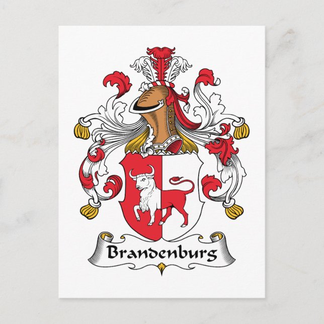 Brandenburg Family Crest Postcard (Front)