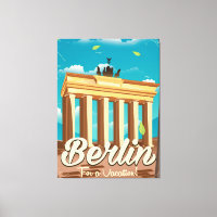 Brandenburg gate ,Berlin cartoon travel poster