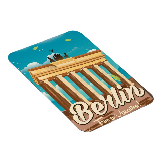 Brandenburg gate ,Berlin cartoon travel poster Magnet (Right Side)