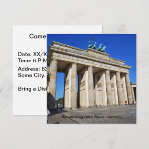 Brandenburg Gate, Berlin, Germany Invitation