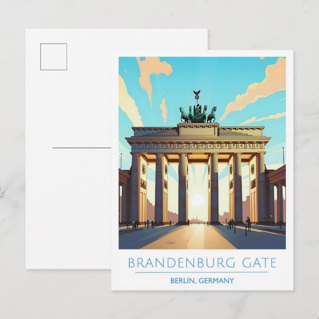 Brandenburg Gate Berlin Germany Travel  Postcard (Front/Back)