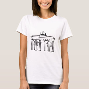 Brandenburg Gate, Berlin" Minimalist Art T-Shirt