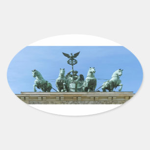 Brandenburg Gate Berlin Oval Sticker