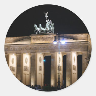 brandenburg gate classic round sticker