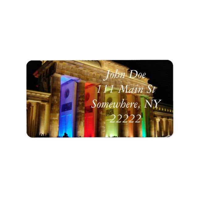 Brandenburg Gate Germany Label (Front)