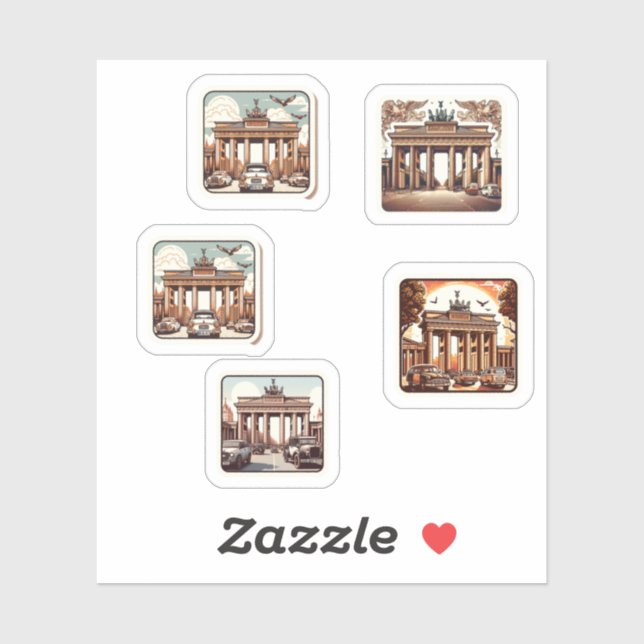 Brandenburg Gate (Germany) Sticker (Sheet)