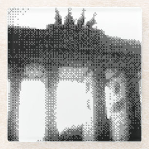 brandenburg gate glass coaster