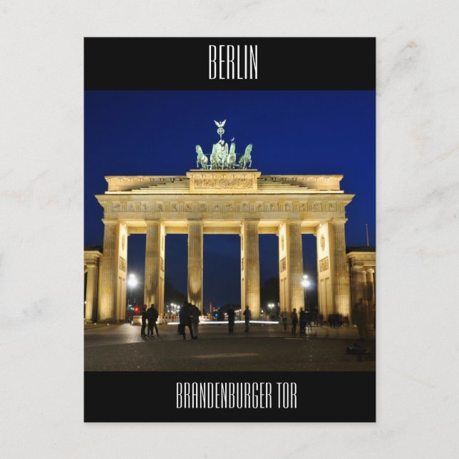Brandenburg Gate in Berlin, Germany Postcard (Front)
