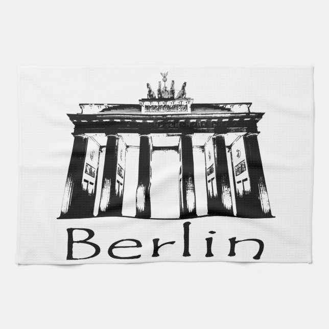 Brandenburg Gate in Berlin Tea Towel (Horizontal)