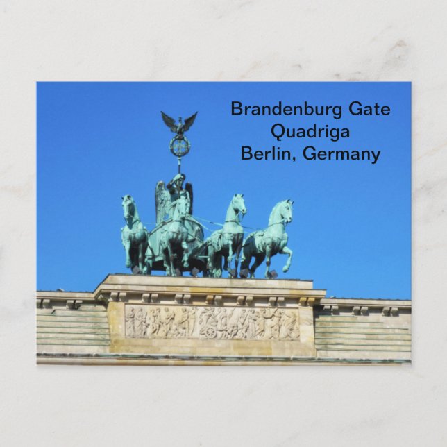 Brandenburg Gate Quadriga in Berlin, Germany Postcard (Front)