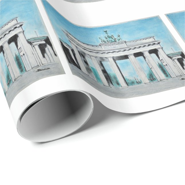 Brandenburg Gate Sketch Wrapping Paper (Roll Corner)
