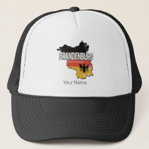 Brandenburg Germany Retro State Map Vintage Trucker Hat