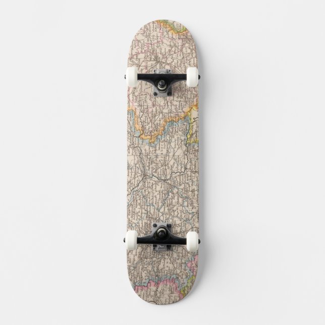 Brandenburg, Posen Atlas Map Skateboard (Front)