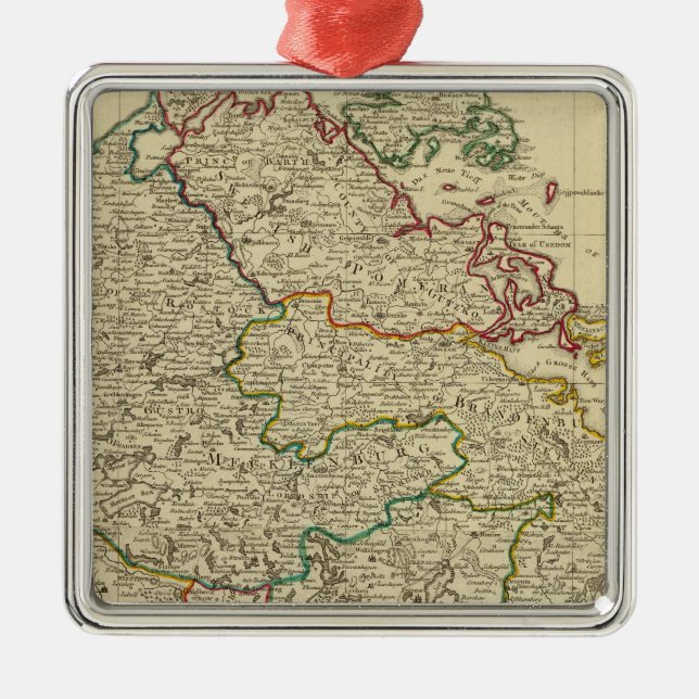 Brandenburg, W Pomerania Metal Tree Decoration (Front)